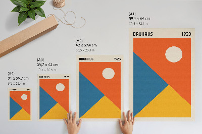 Retro plakát Geometriai formák, intenzív színek, modern hangulat