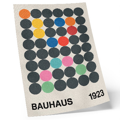 Poszter nyomtatás Geometrikus fekete körök élénk színek Bauhaus inspirációk