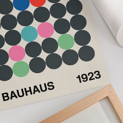 Poszter nyomtatás Geometrikus fekete körök élénk színek Bauhaus inspirációk