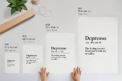 Retro plakát Depresso definíciója