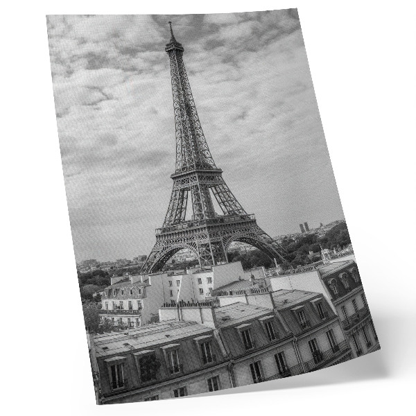 Poszter nyomtatás Elegáns Eiffel-torony szürke modern perspektíva