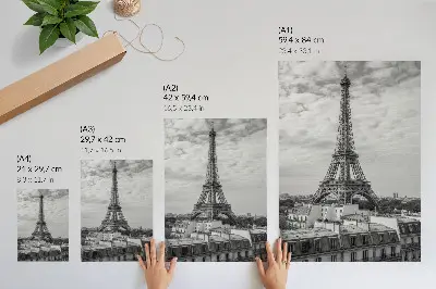 Poszternyomat elegáns modern Eiffel-torony szürke perspektívában