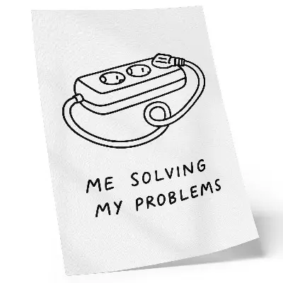 Retro plakát minimalista illusztráció humoros stílusban