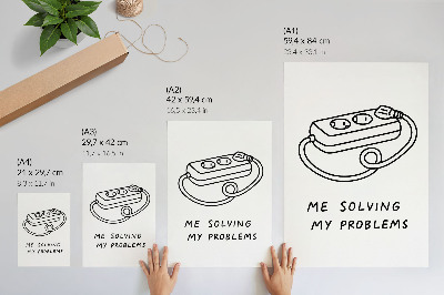 Retro plakát Minimalista illusztráció humorral