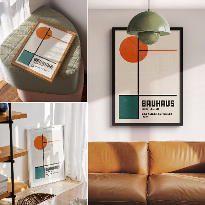 Retro plakát Geometria, színek, minimalizmus, modernitás, forma