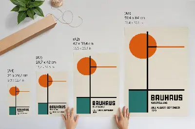 Retro plakát geometrikus színes minimalista modern formatervezésű