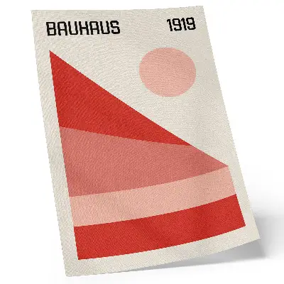 Poszter nyomtatás geometrikus kompozíció modern minimalista stílusban