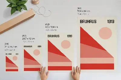 Poszter nyomtatás geometrikus kompozíció modern minimalista stílusban