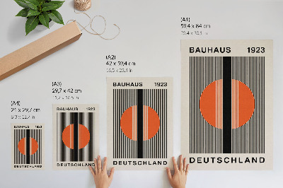 Retro plakát Geometrikus motívum fekete és narancssárga kontraszttal