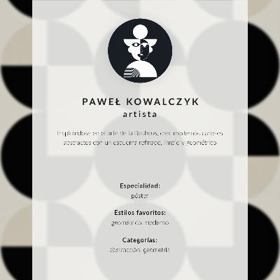 Poszter Szem geometrikus alakzatokban narancssárga háttér előtt