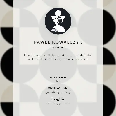 Poszter geometrikus alakzatok narancssárga háttér előtt