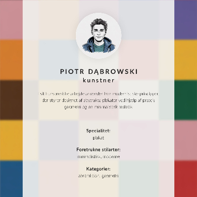 Retro plakát Minimalista grafika kék téglalapokkal