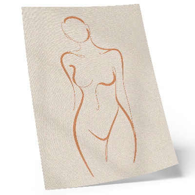 Poszter nyomtatás Minimalista nő körvonala kompozíció elegancia