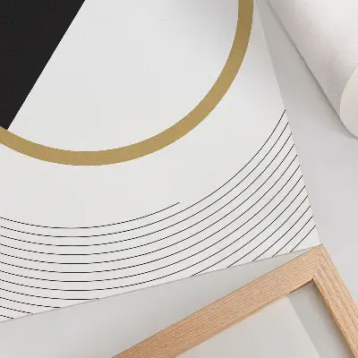 Retro plakát geometrikus mintával és kontrasztos színekkel modern stílusban