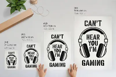 Retro plakát erős kontrasztú modern stílusú, fejhallgatós mintával