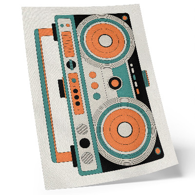 Retro plakát Retro stílus kifejező formákkal és kontrasztokkal