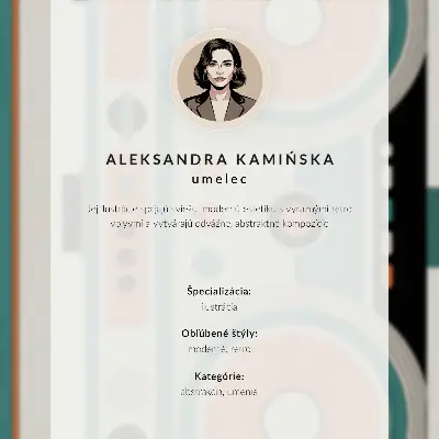 Retro plakát kifejező formákkal és kontrasztos stílussal