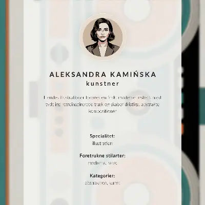 Retro plakát kifejező formákkal és kontrasztos stílussal