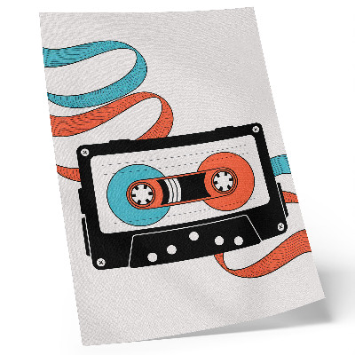 Poszter nyomtatás Retro pop art kazetta színes jelölésekkel