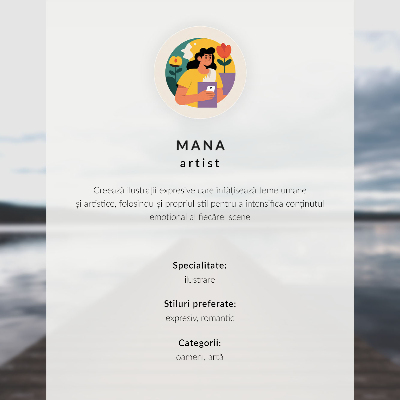 Poszter nyomtatás Erdő-tó híd zöld kék éghajlat