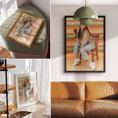 Poszter Retro inspiráció pozitív vibrafon vízszintes csíkok