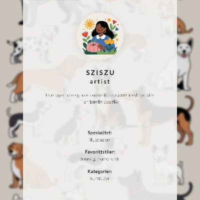 Retro plakát Egy cica szürke háttéren, minimalista stílusban