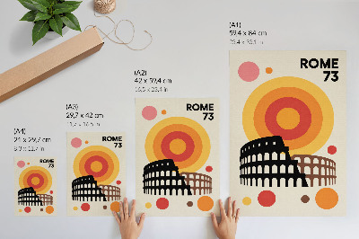 Retro plakát Colosseum művészeti retro körök