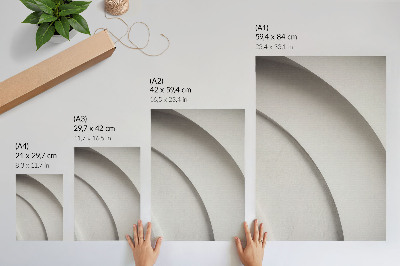 Poszter nyomtatás Minimalista kompozíció fehér ívekkel