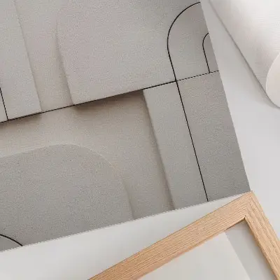 Retro plakát geometriai formákból álló modern elegáns kompozíció