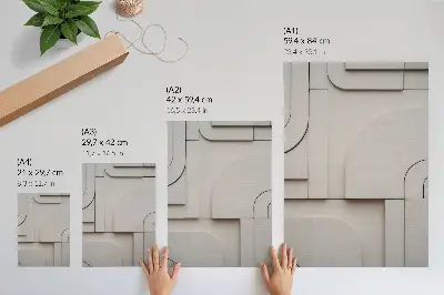 Retro plakát geometriai formákból álló modern elegáns kompozíció