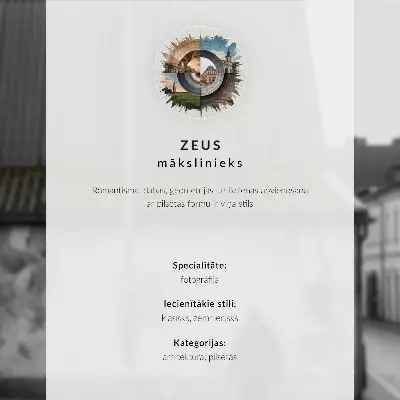 Poszter rusztikus torony tégla tetőcserepekkel kék ég alatt