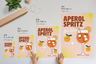 Retro plakát Narancssárga mosolygós gyümölcs felirat