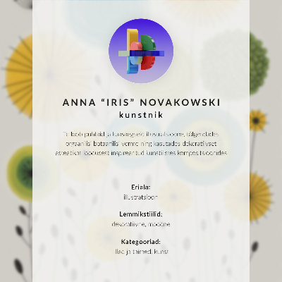 Retro plakát Színes geometrikus virágok világos háttér előtt