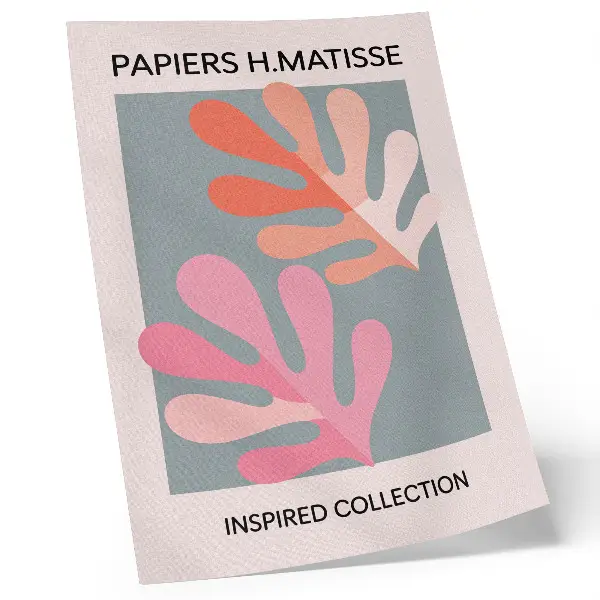 Poszter Henri Matisse ihlette színes geometrikus levelek