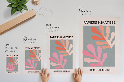 Poszter Matisse színes ihlette geometrikus levelek