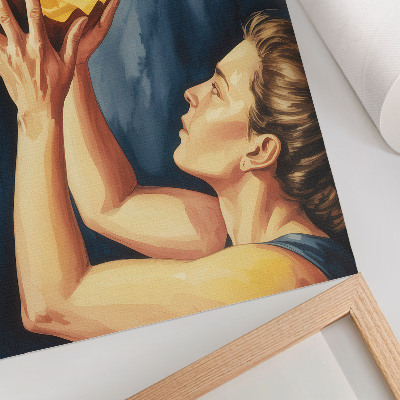 Poszter Narancssárga tök sötétkék háttér szürrealizmus