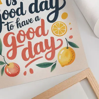 Poszter színes, modern stílusú citrusos betűk
