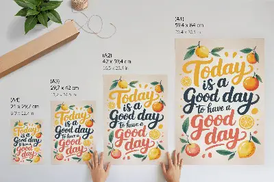 Poszter színes, modern stílusú citrusos betűk
