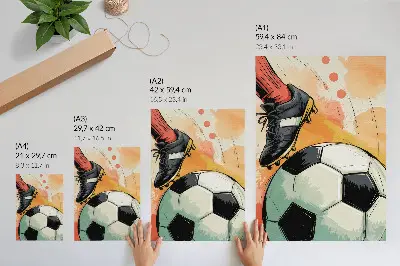 Poszter sportos hangsúlyú, dinamikus kompozíciójú, élénk színvilágú dekoráció