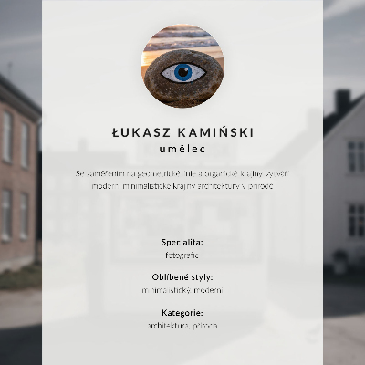 Poszter nyomtatás Idilli fa kioszk világos épületek