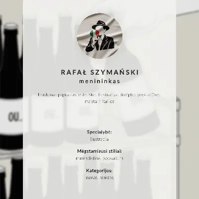 Poszter nyomtatás színes kávézó olasz stílusú modern hangulatban