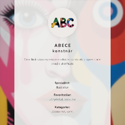 Retro plakát Színes absztrakt formák szem arc
