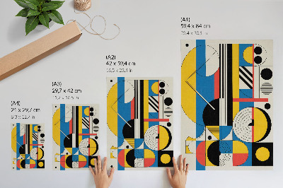 Poszter nyomtatás Geometrikus minták kontrasztos színekben