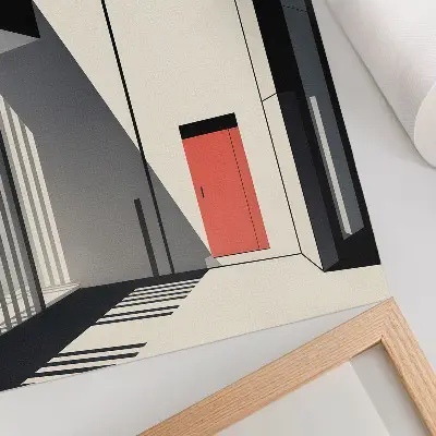 Poszter nyomtatás minimalista geometrikus építészeti kontraszt mintával