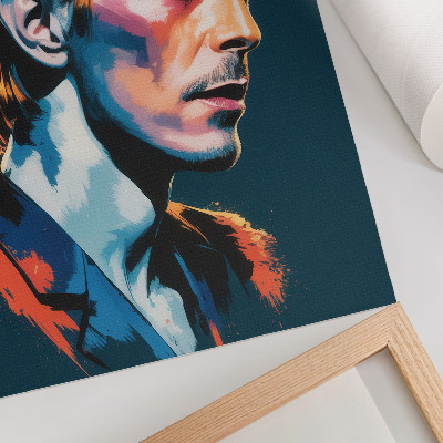 Retro plakát Dinamikus színekkel megvilágított pop art portré