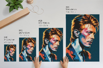Retro plakát Dinamikus színekkel megvilágított pop art portré