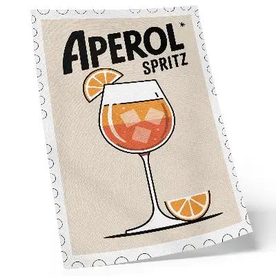Poszter Aperol ital narancssárga háttérrel