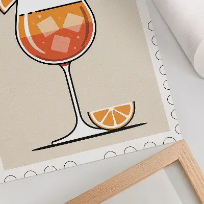 Poszter Aperol ital narancssárga háttérrel