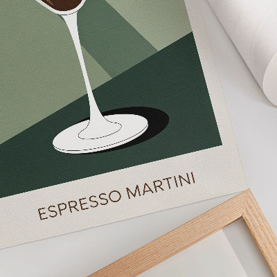 Poszter nyomtatás Modern martini zöld, bézs és fehér színben