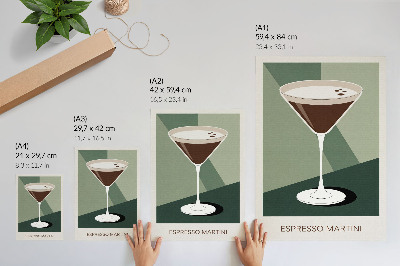 Poszter nyomtatás Modern martini zöld, bézs és fehér színben